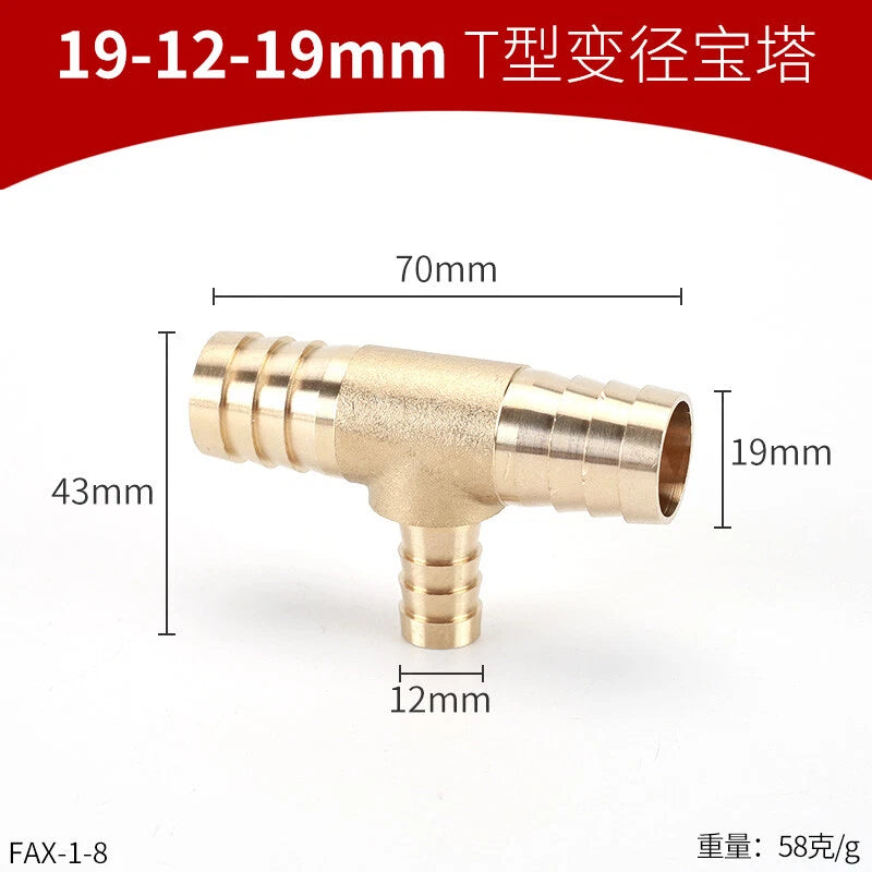 Brass Reducing Hose Fittings – Straight, L, T & Y Connectors for Gas & Air Tube
