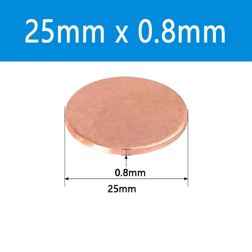 T2 Solid Pure Round Copper Sheet Flat Round Copper Disc Blank Round Metal Sheet