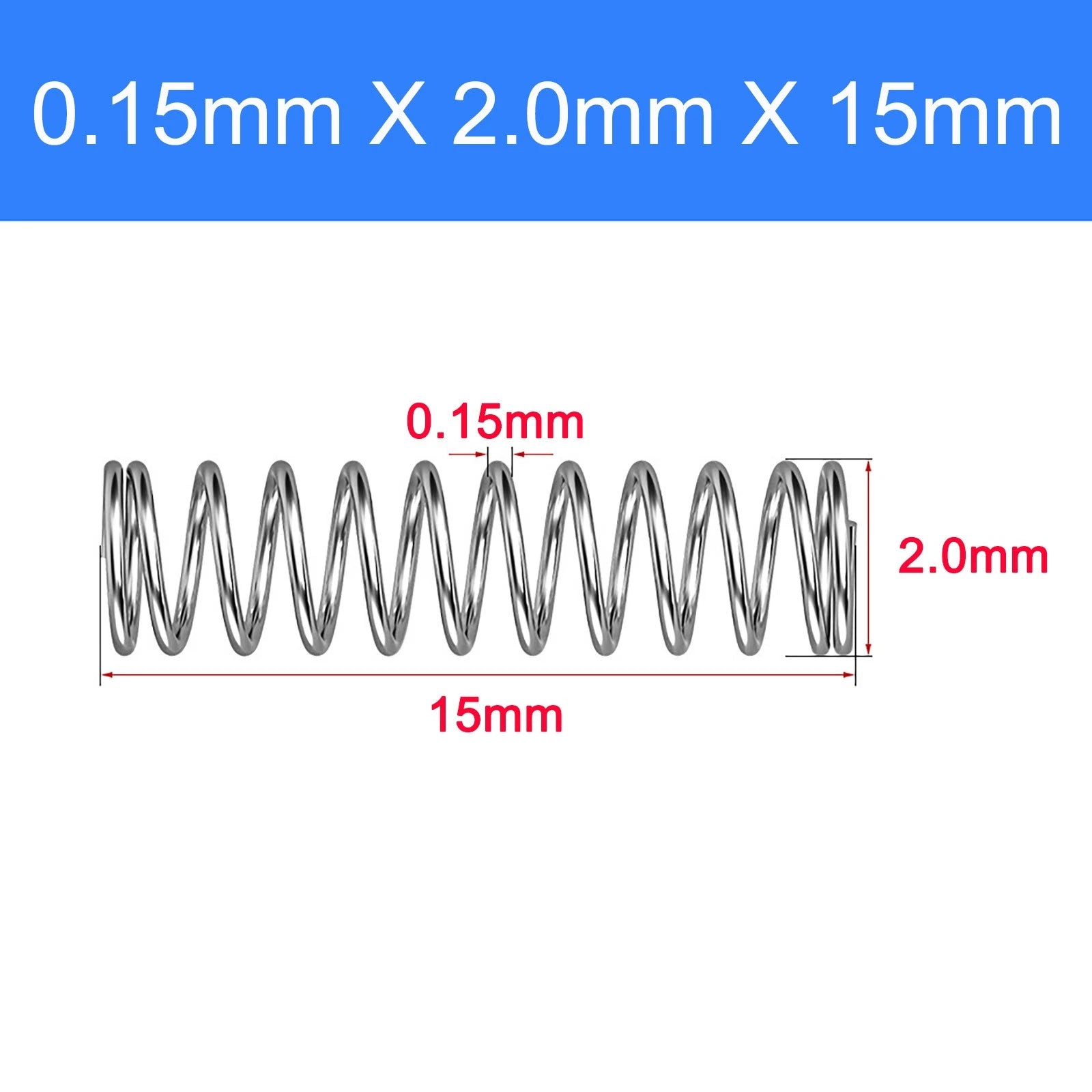 Small Micro Compression Spring Stainless Steel 0.1mm Wire Miniature Precision