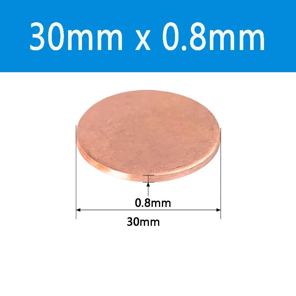 T2 Solid Pure Round Copper Sheet Flat Round Copper Disc Blank Round Metal Sheet