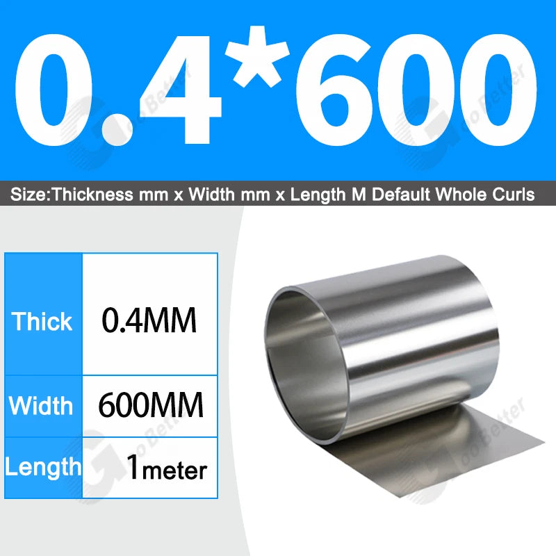 1 Meter 304 Stainless Steel Band SUS304 Sheet Foil Plate Strip Thick 0.01mm-1mm