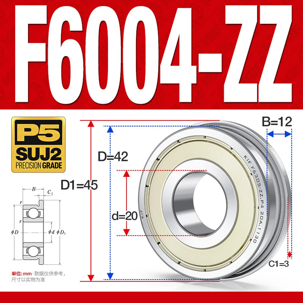 Mini Metal Shielded Flanged Ball Bearings - Model Complete Inner Diameter 2-50mm