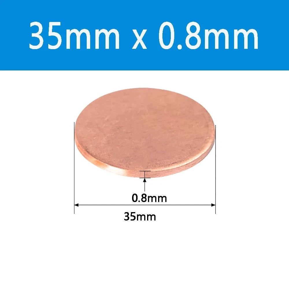 T2 Solid Pure Round Copper Sheet Flat Round Copper Disc Blank Round Metal Sheet