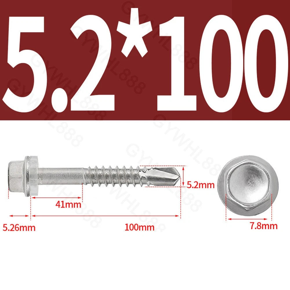 410 & A2 Stainless Hex Head Self‑Drilling Tek Screws – for Metal Roofing & Sheeting