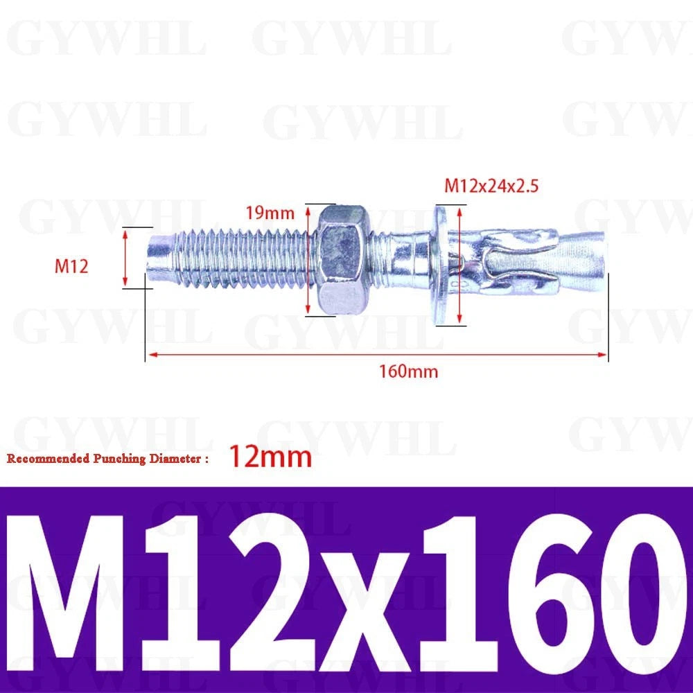Hex Head Expansion Anchor Bolts — M6 to M20, Stainless Steel A2 & Zinc Plated, Extra Long
