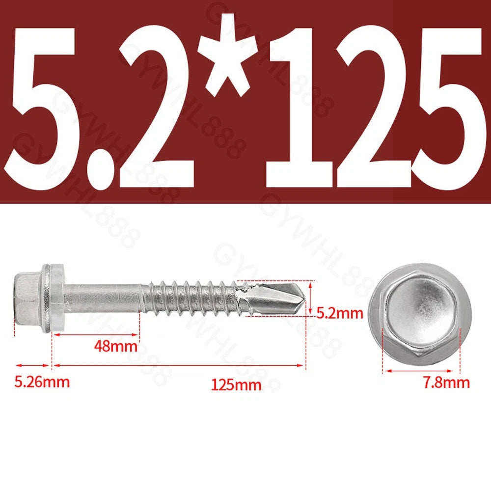 410 & A2 Stainless Hex Head Self‑Drilling Tek Screws – for Metal Roofing & Sheeting