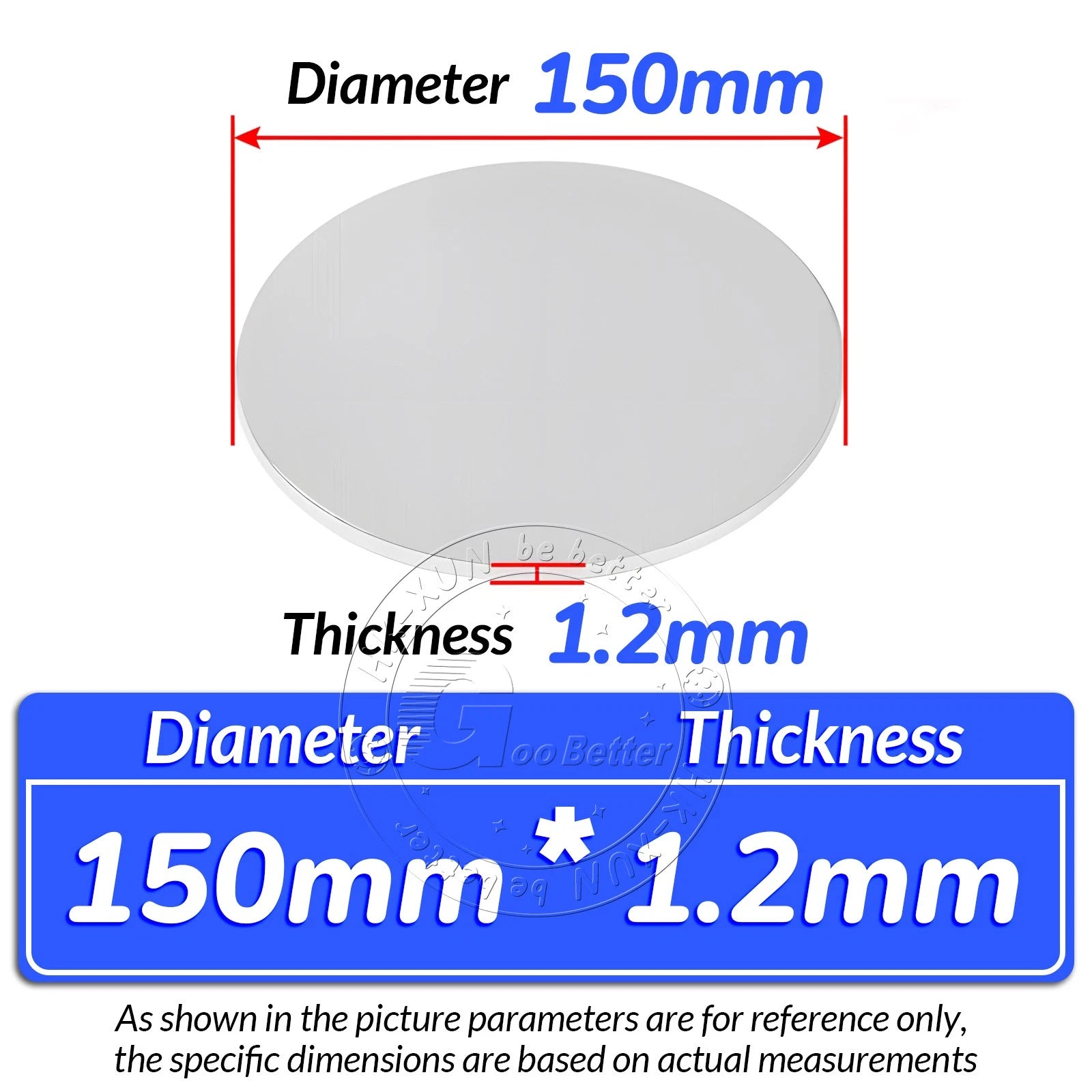 Round 6061 Aluminum Sheet Disc Plate 1mm-20mm Thick DIY Model Craft Art Handmade