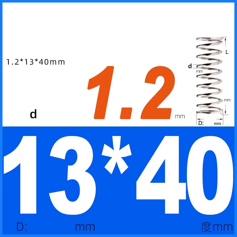 Compression Spring 1.2mm Wire Dia 8mm - 13mm OD Small Pressure Springs