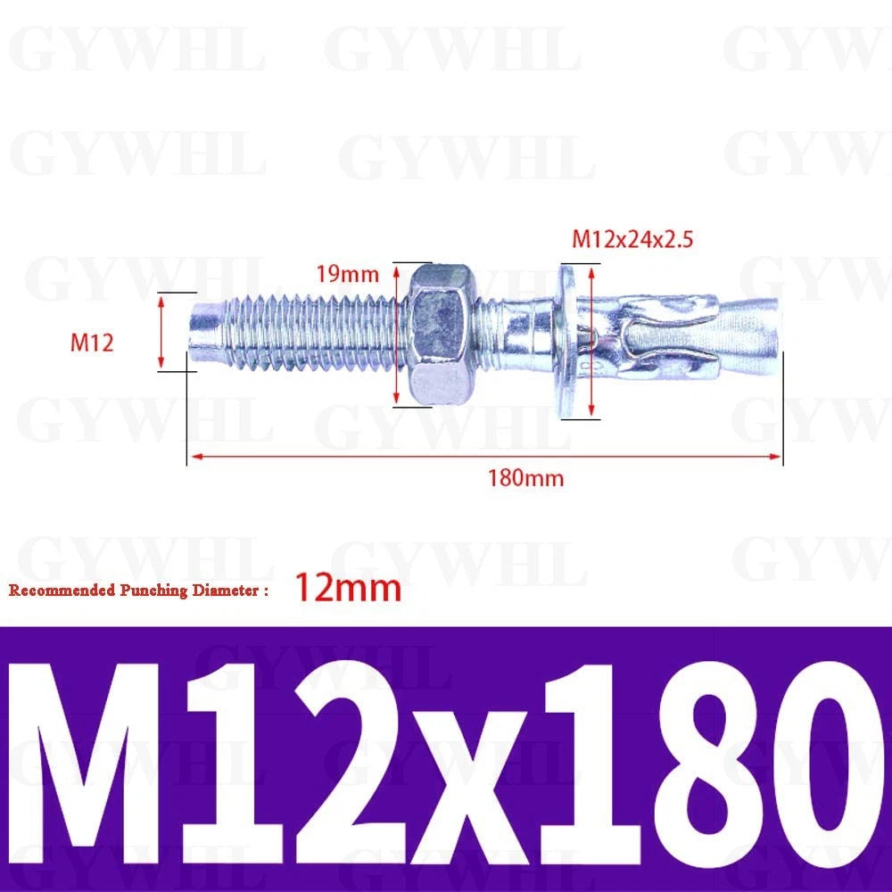 Hex Head Expansion Anchor Bolts — M6 to M20, Stainless Steel A2 & Zinc Plated, Extra Long