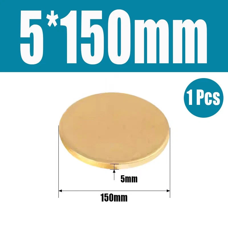 Thick 0.5mm-6mm Solid Brass Discs Blanks Discs Ø 20mm-300mm Metal Round Sheets