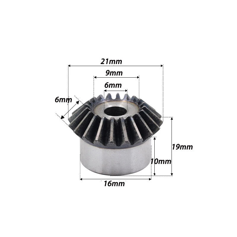 Bevel Gear 0.5/1/1.5/2/2.5/3/4/5/6 Mod 15T-40T 45# Steel 90° Transmission Gears
