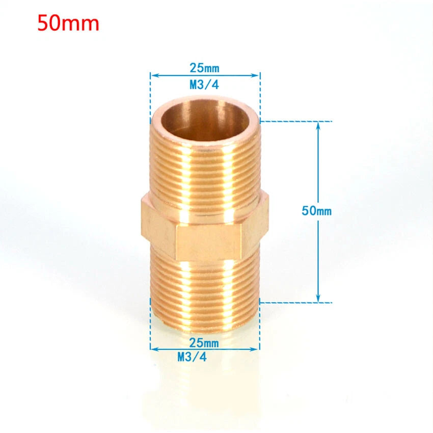 Brass BSP 3/4" Male Thread Extension Nipple Pipe Fitting