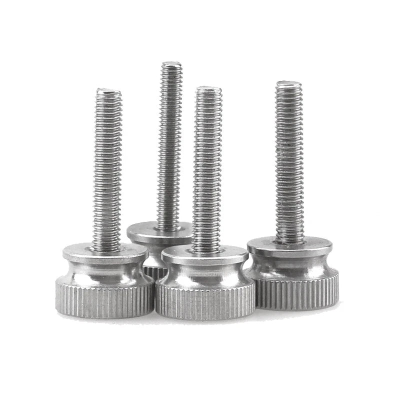 M3 M4 M5 M6 Knurled Thumb Screws Stainless Steel Hand Grip Knob Bolt φ9/13/16mm
