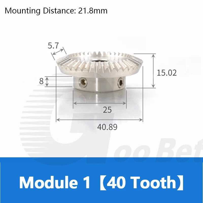 Bevel Gear Stainless Steel Module 1 1.5 Miter Gear 1:2 Pairing 18 20 36 40 Tooth