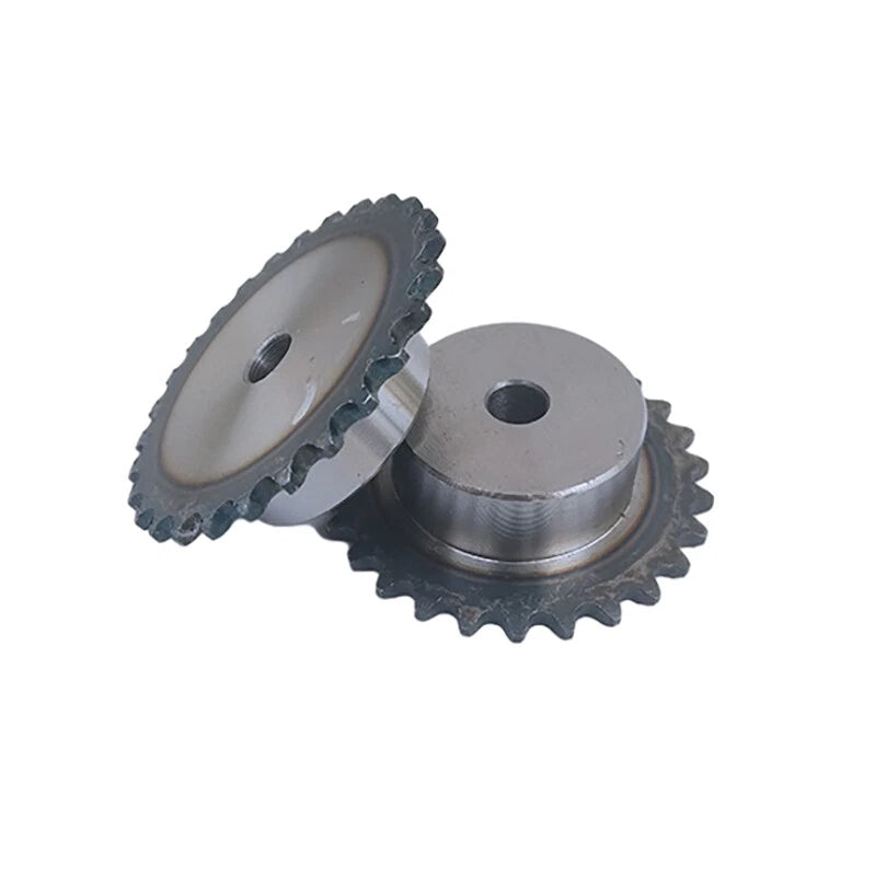 Simplex Sprocket Wheel for #25 (04C) Roller Chain, 9T-30T, Pitch 1/4" (6.35mm)