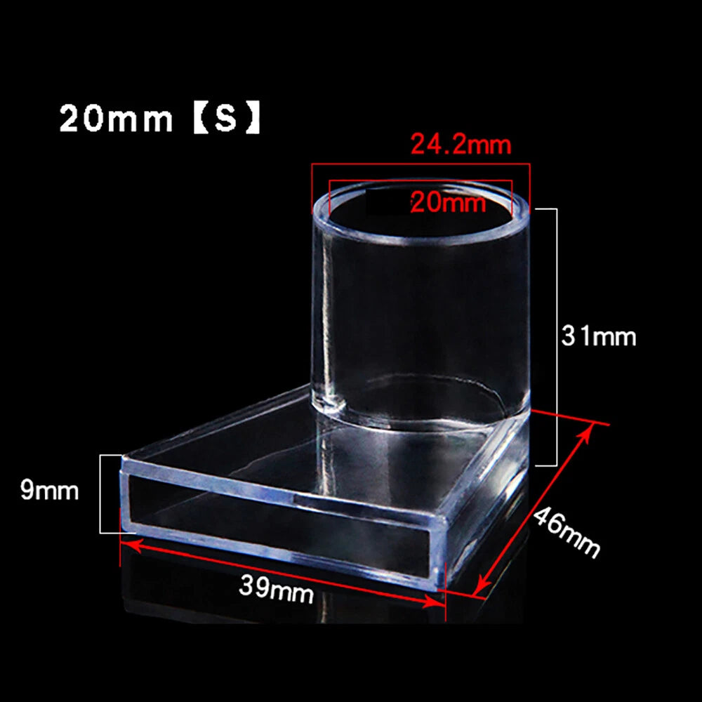 Clear PVC Triangle Aquarium Tank Water Outlet Duckbill Nozzle Pipe End Fittings