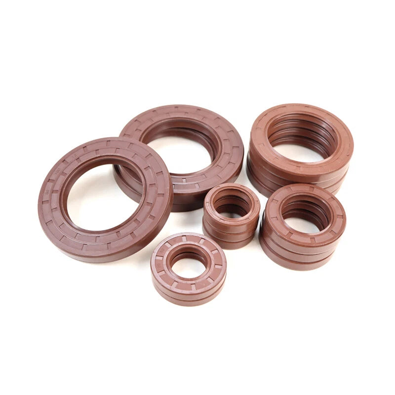 FKM Oil Seals Rotary Shaft Seal TC Double Lip w Spring Dust Grease Metric