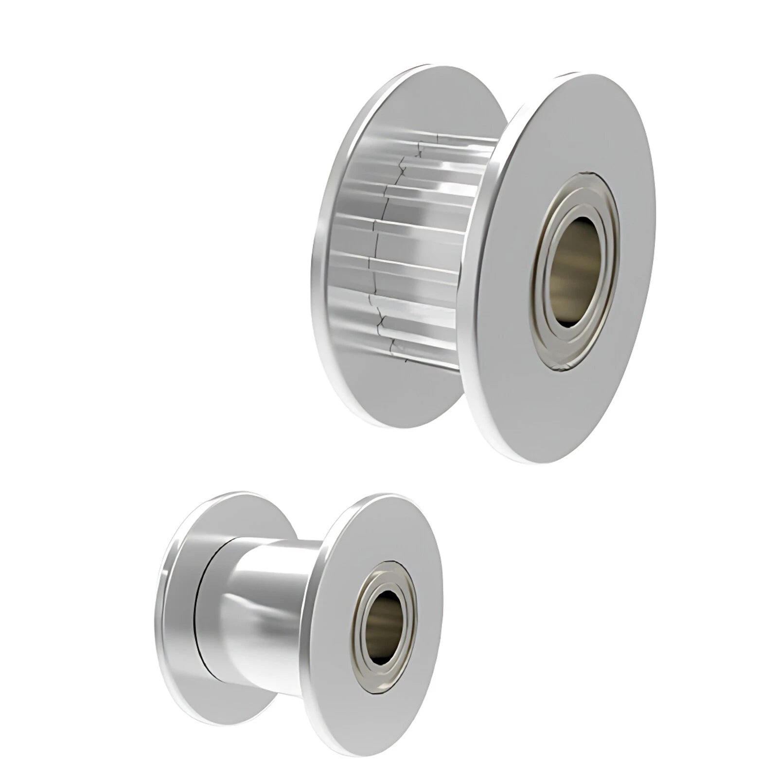 GT2 6mm/10mm Timing Belt Smooth/Toothed Tooth Idler Drive Pulley 12-60 Bore 3-15