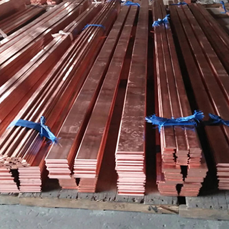 3/4/5/6mm Pure Copper Strip Flat Bar T2 Cu Metal Copper Sheet Plate 100mm Length