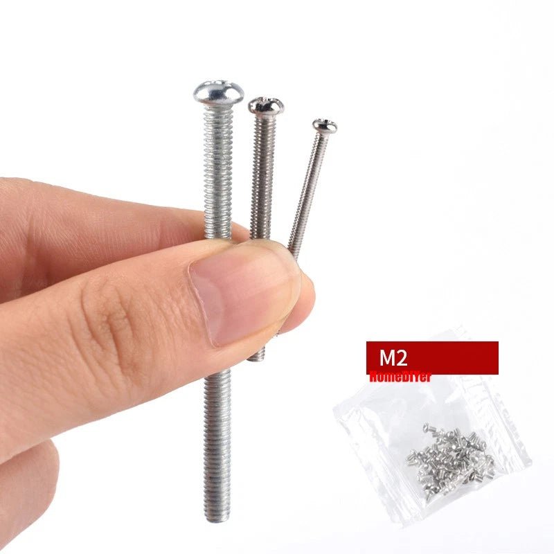 Carbon Steel Pozi Pan Head Machine Screws M2 M3 M4 with Nuts – 3 to 60mm - HomeDIYer