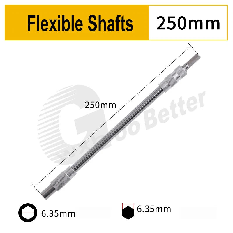 Flexible Bit Extension 125~400mm Flexible Shaft 4mm/ 6.35mm Long Bit Bit holder