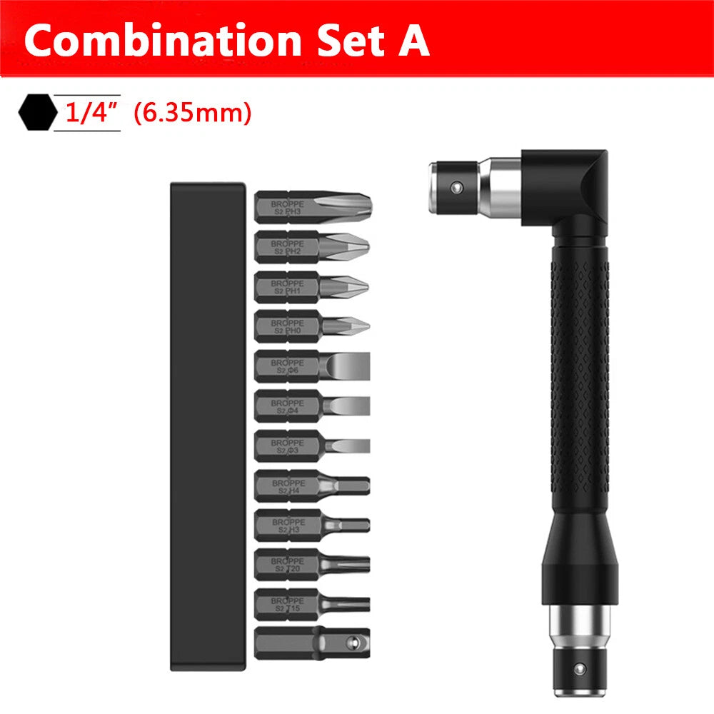 L-Shape Mini 1/4" inch Hex Socket Wrench 25mm Screwdriver Bits Wrench Mixed Set