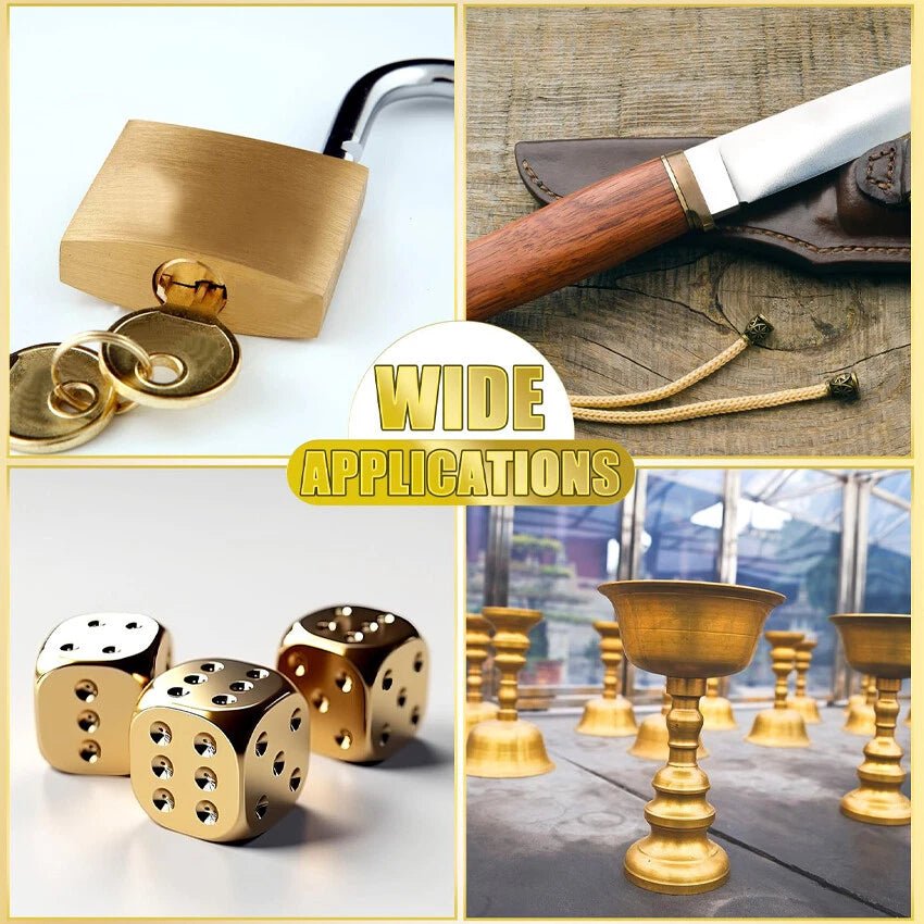 Solid H62 Brass Sheet Metal Plates DIY Crafts Multiple Sizes 0.3mm-6mm Thickness - HomeDIYer