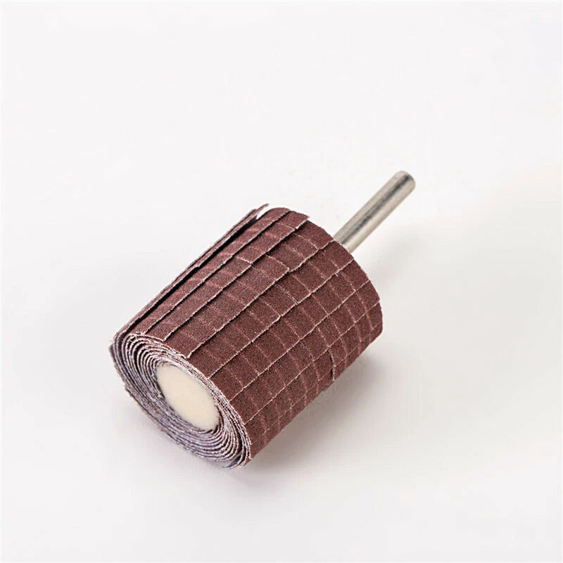35mm Flap Wheel Disc 150-400 Grit with 6mm Mandrel – Sanding for Drill & Rotary Tool