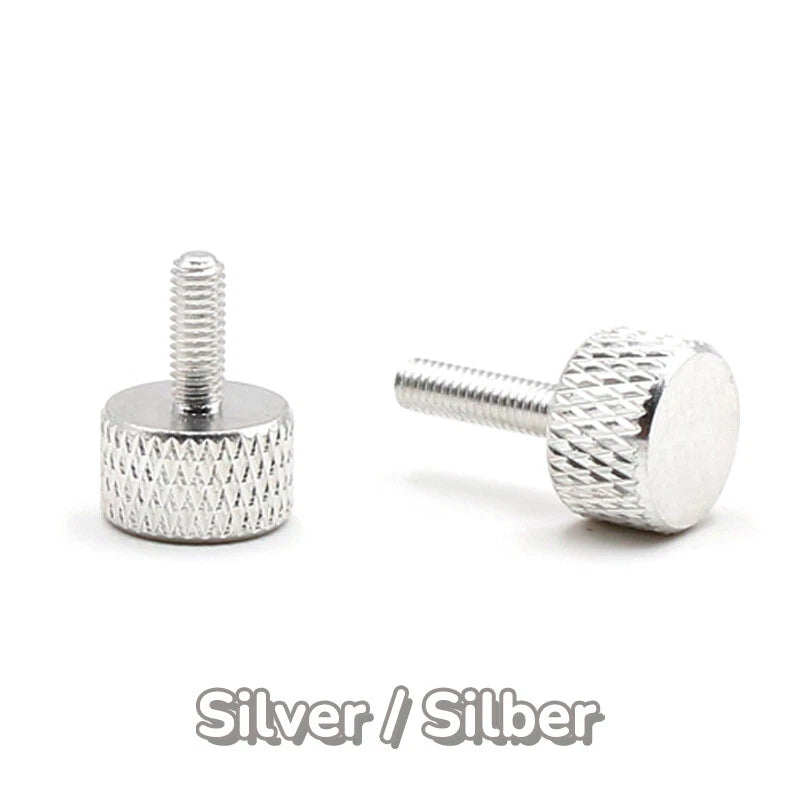 M6 6mm Knurled Thumb Screws Aluminium Hand Grip Knob Bolts 10mm to 20mm Long
