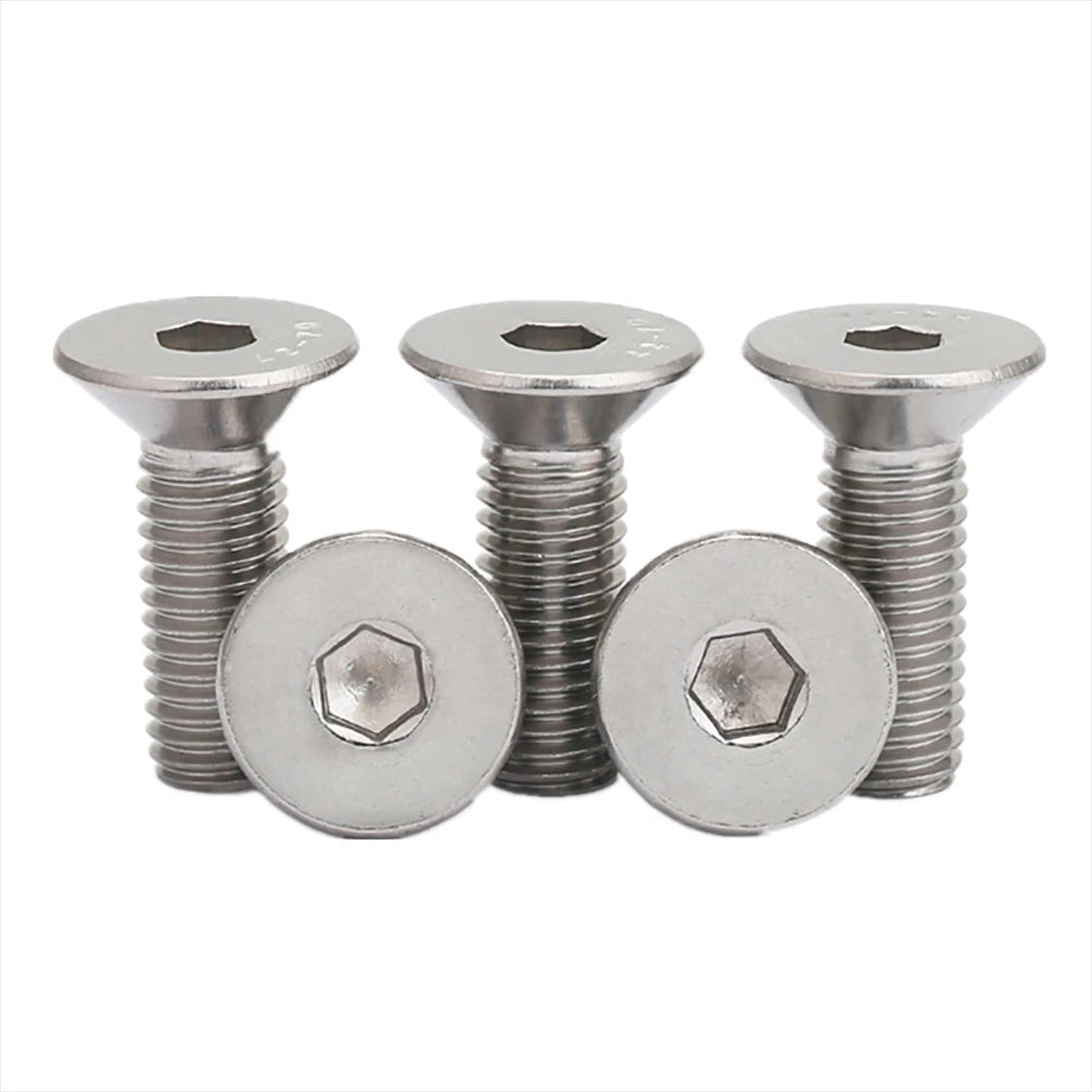 UNC A2/304 Stainless Steel Countersunk Socket Cap Machine Screws - Allen Drive Bolts