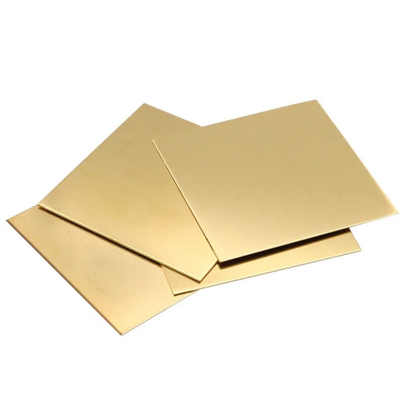 Thick 1.0/1.2mm Natural Brass Sheet Metal Guillotine Cut Copper Plate Multi Size - HomeDIYer