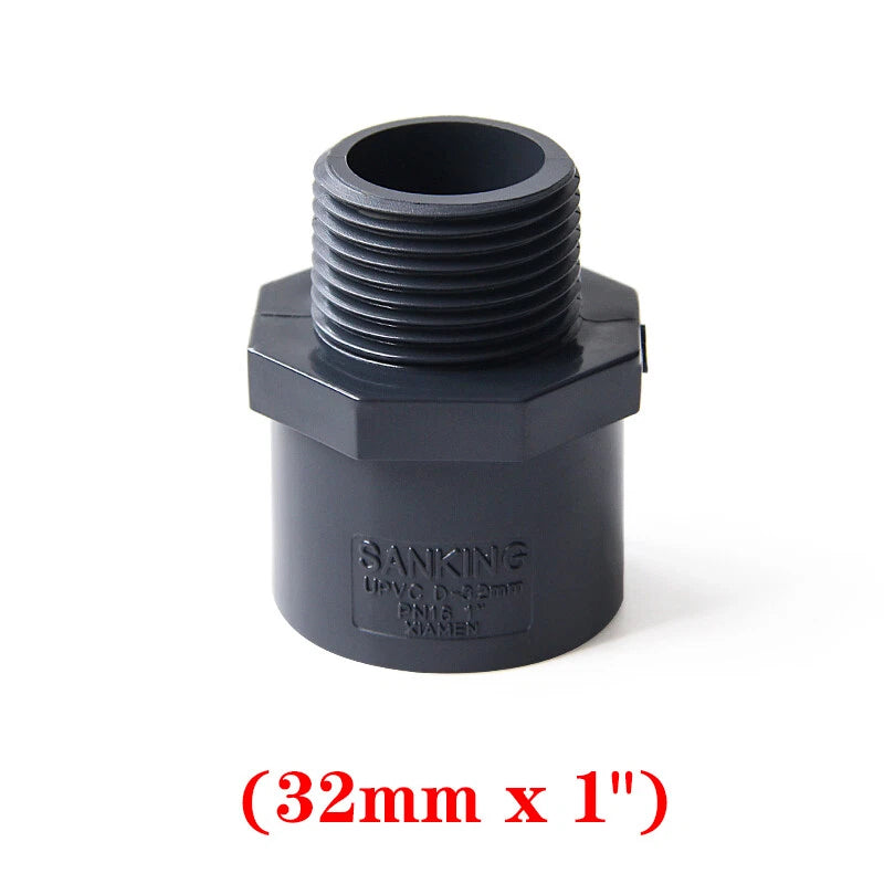 PVC Pipe Fitting transitional Socket Adhesive Fittings Dark 1 2", 3 4",1", 2" AG