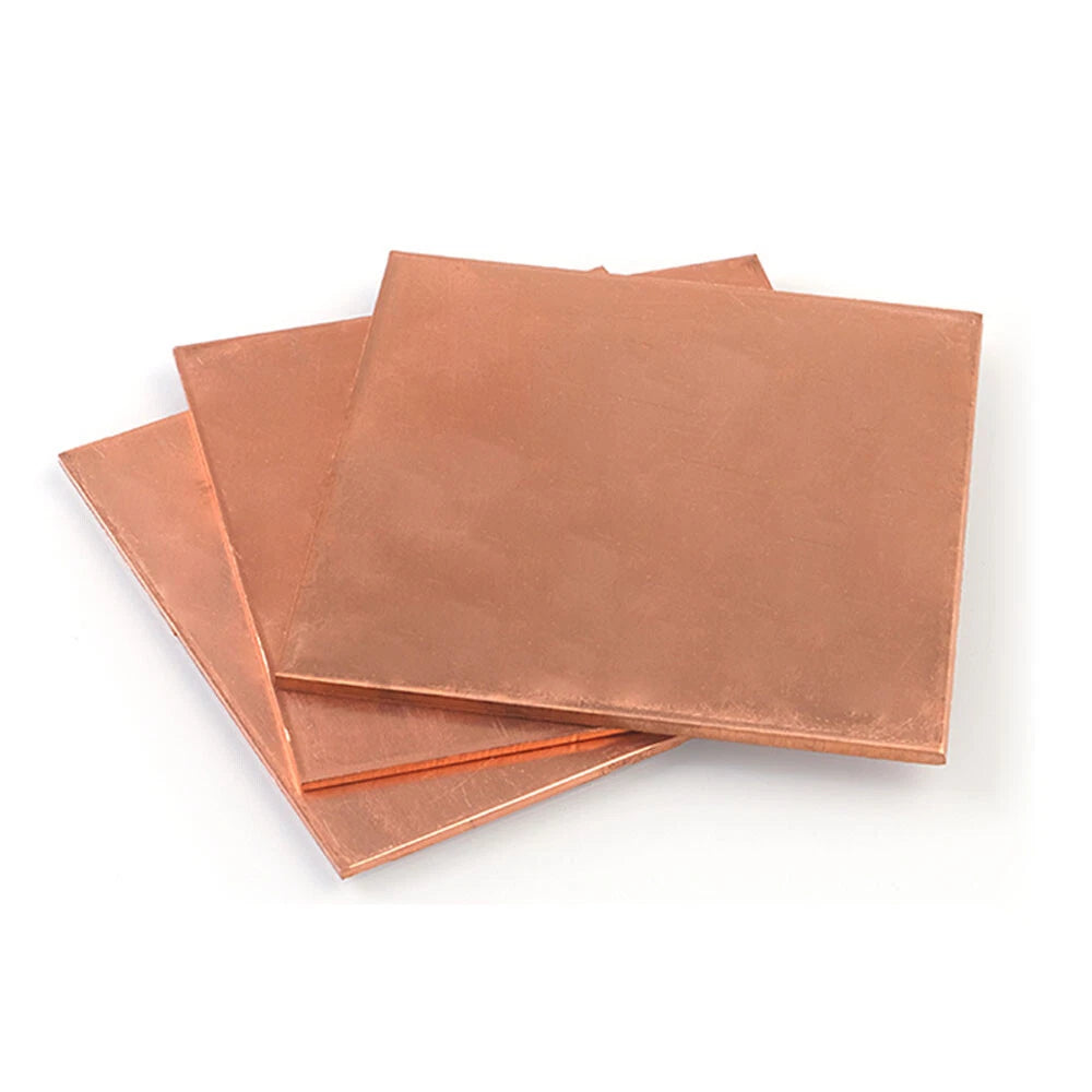 T2 Pure Copper Plate Sheet Copper Block Laser Cut 0.8mm to 5.0mm Thick Many Size