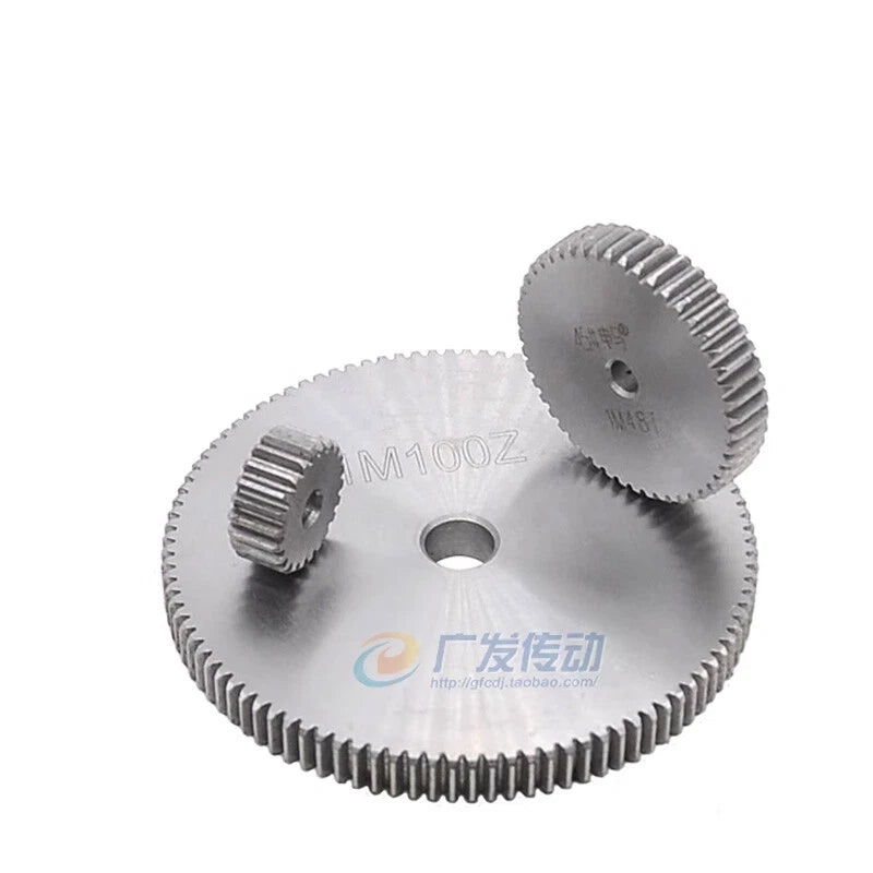 Steel Spur Gear 1,1.5,2 Mod 12T-150T Teeth Metal Pinion Gear 14-258mm Outer Dia