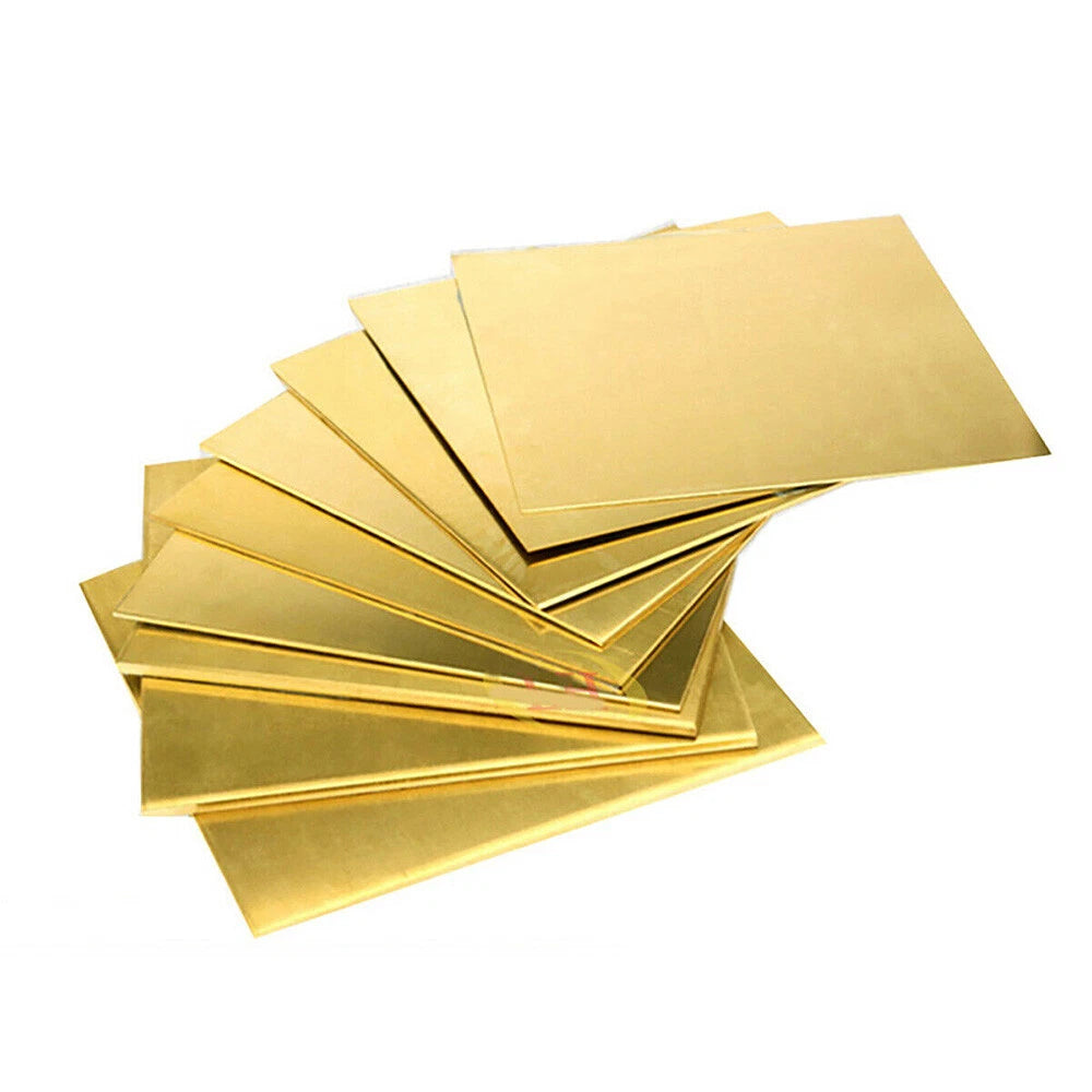 Solid Brass Sheets Plate Thick 0.1mm to 5mm 100x100, 150x150, 200x200, 300x300mm
