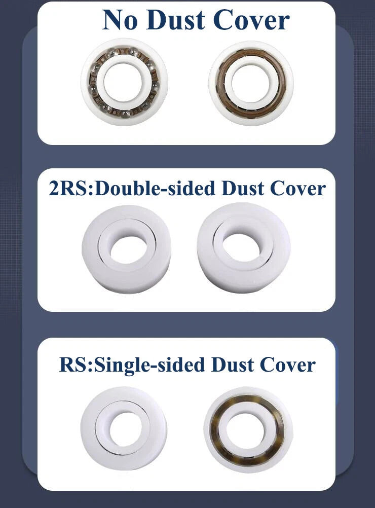POM Plastic Bearings Glass Balls Hardness High Waterproof No Sealing ID 3/4/5mm