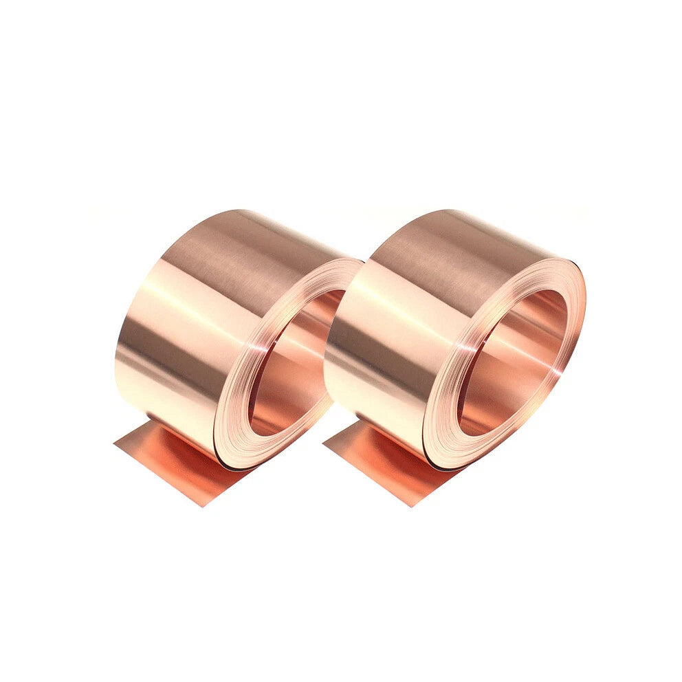 99.9% Pure Copper Cu Metal Sheet Roll Foil Plate 0.01-1mm Thick 50-400mm Width