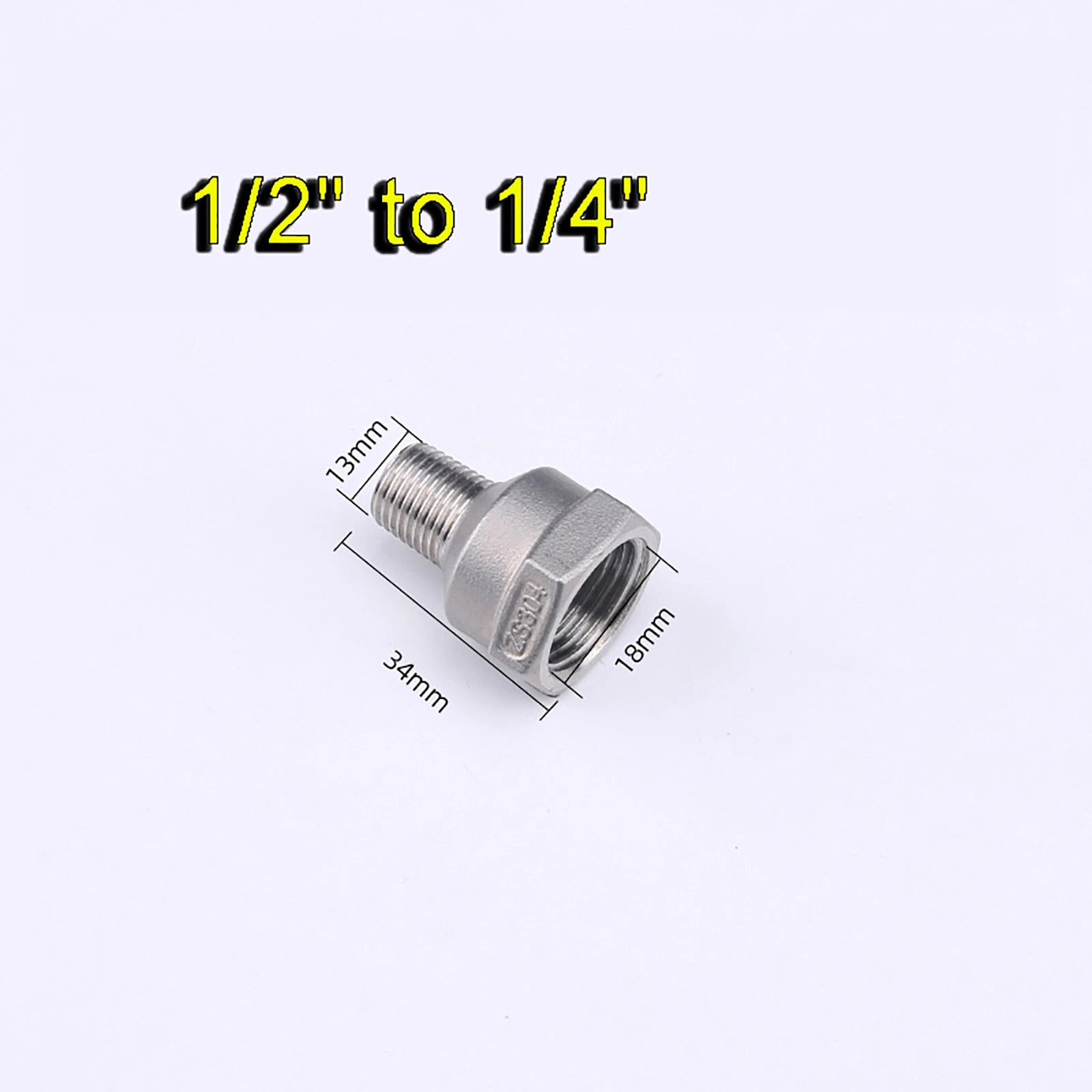BSP Stainless Steel Reducing Socket — Male x Female Pipe Fitting Adapter
