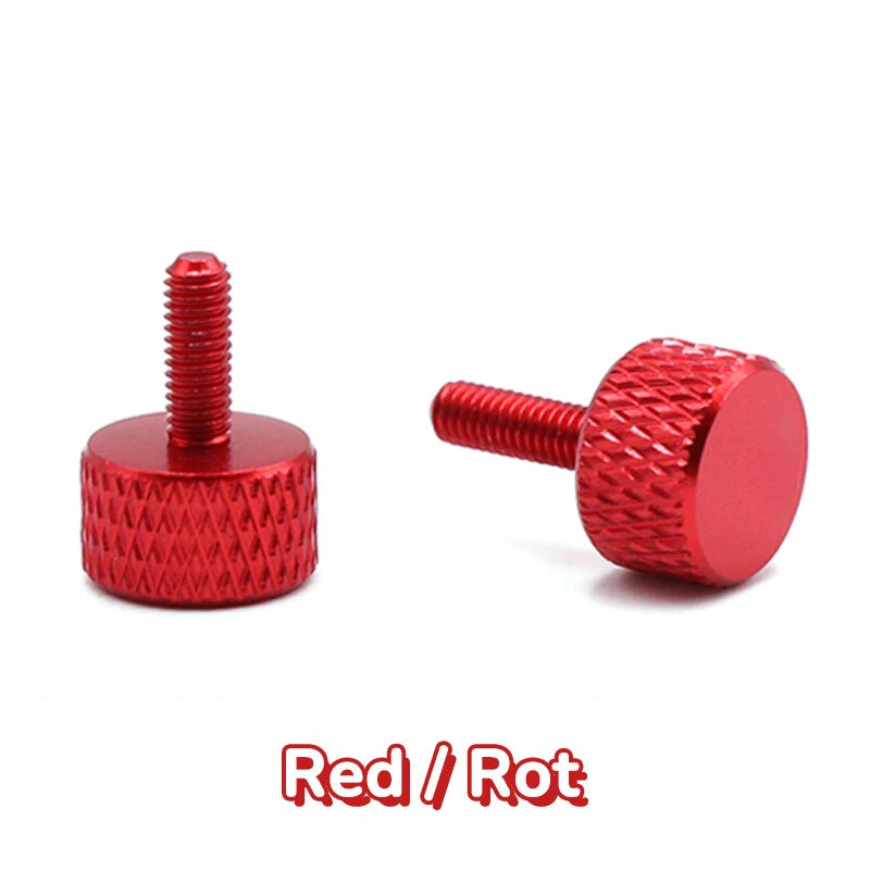 M3 M4 M5 M6 Knurled Thumb Screws Aluminium Hand Grip Knob Bolts 6mm to 20mm Long