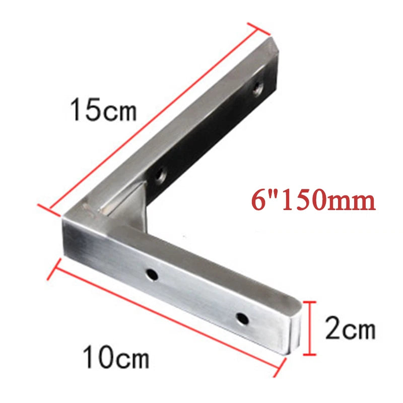 Square Tube Shelf Bracket - 304 SS L Shape for Microwave Storage Corner Bracket