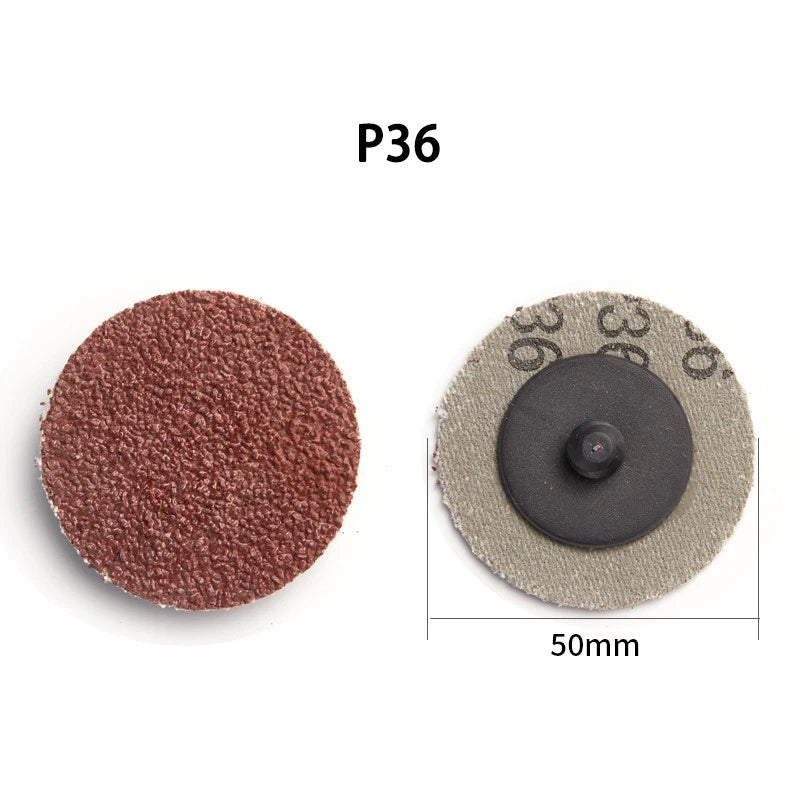2‑Inch 50mm R‑Type Roll Lock Sanding Discs — 24 to 240 Grit Quick‑Change Abrasive for Die Grinders