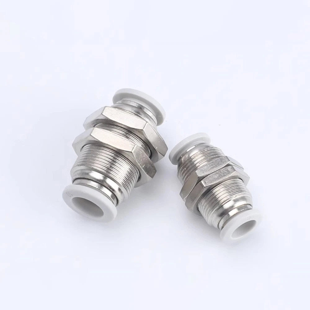 Pneumatic Bulkhead Push-Fit Connector Fitting | Inline Airline Tube Fitting
