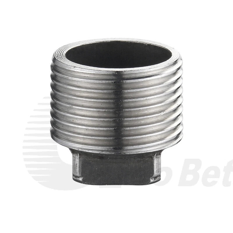 Stainless Steel 304 BSP Pipe Plug & End Cap — Male Plug / Female Cap, 1/2" to 1"