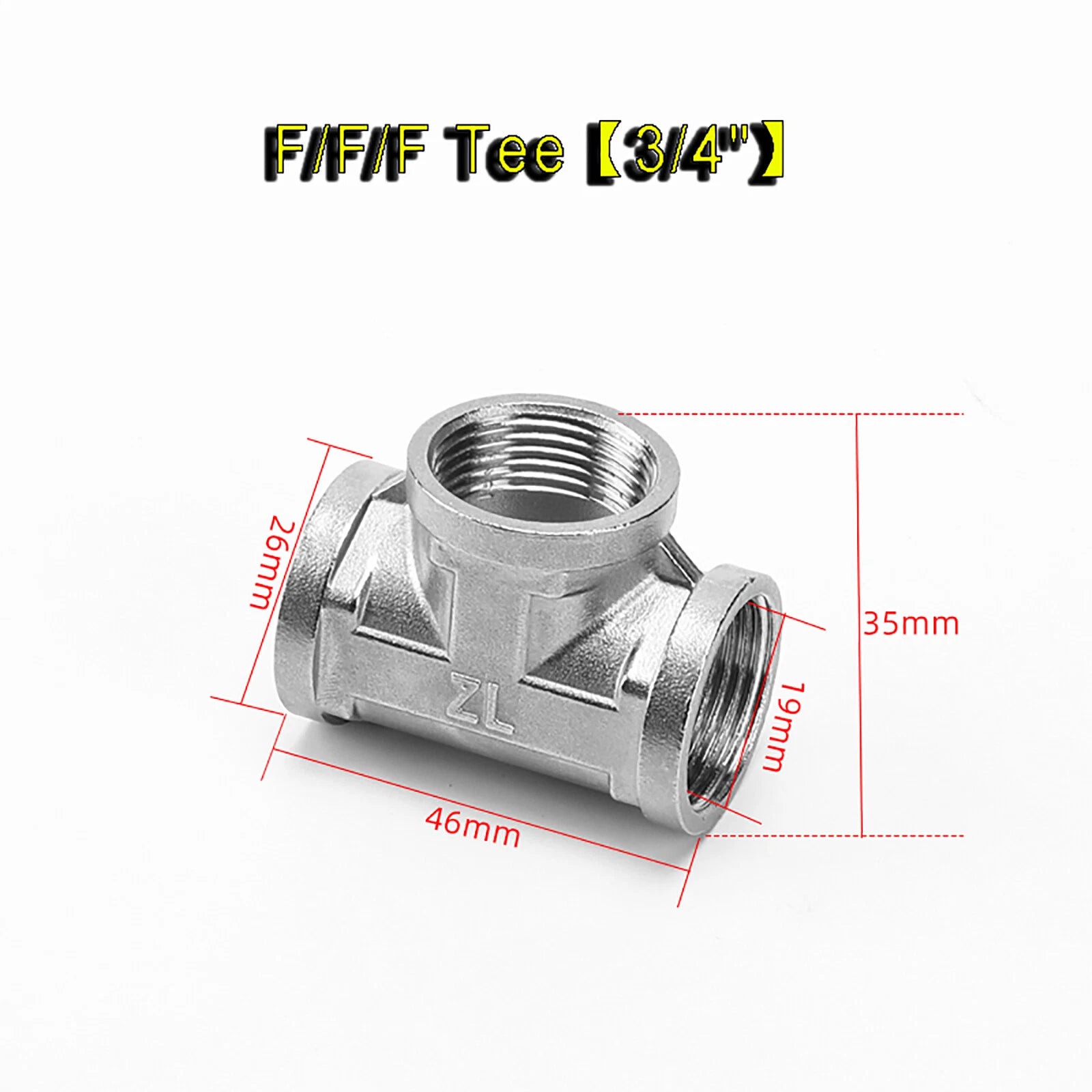 201 Stainless Steel Pipe Tee Fittings — NPT Equal & Reducing Tee Connectors (1/2", 3/4", 1")