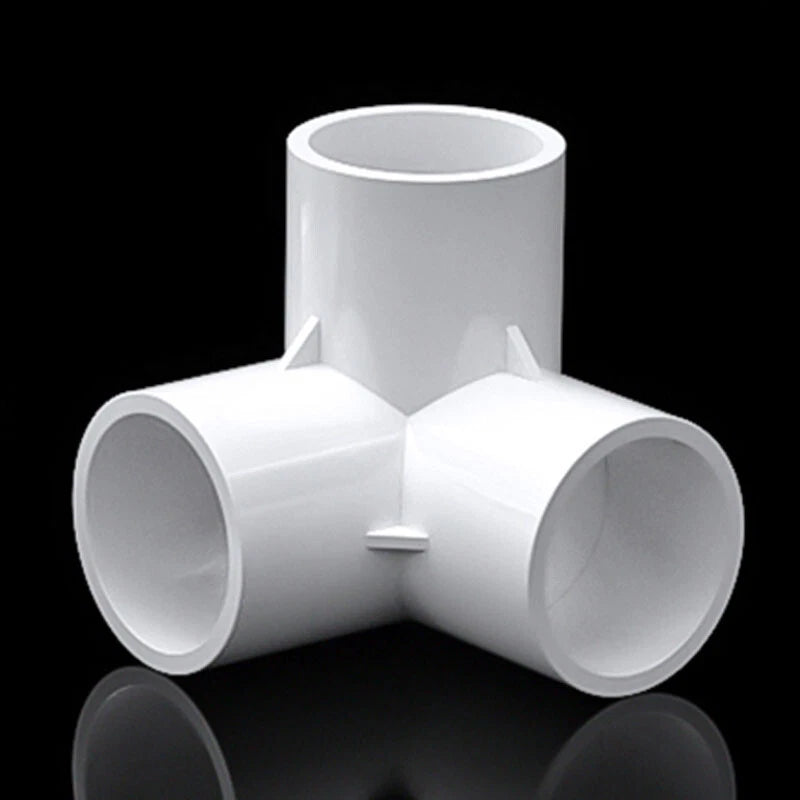 20 25 32 40 50mm PVC 3-Way Equal Connector Socket Pressure Pipe Fittings White