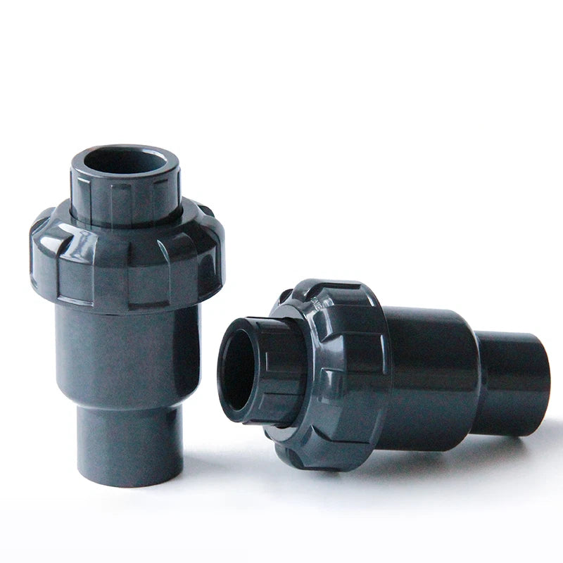 PVC One Way Non Return Flap Check Valve Pipe Fittings ID 20 25 32 40 50 63 mm