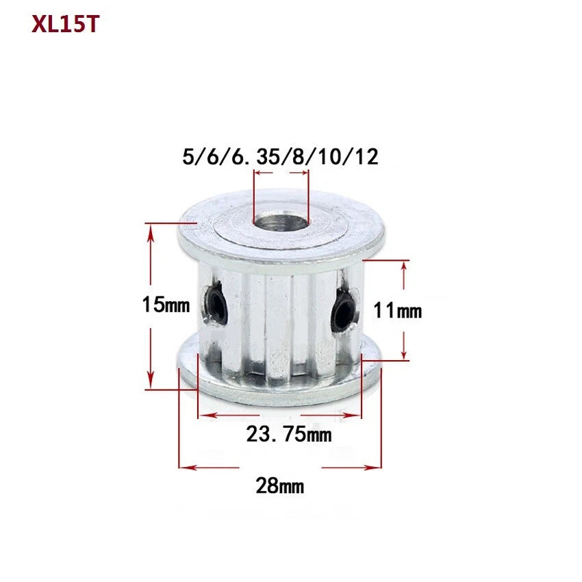 XL 10T-40T Timing Pulley Pitch 5.08mm Without Step Synchronous Wheel Width 11mm