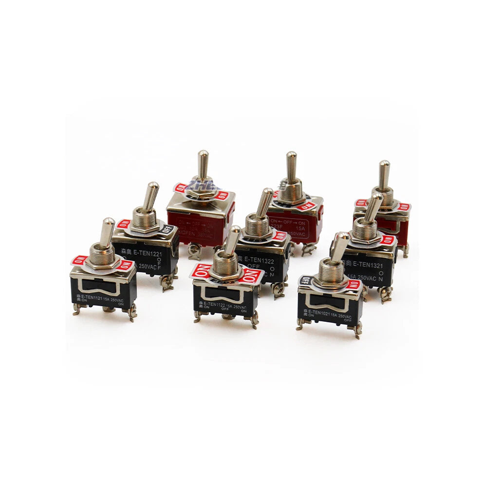 Heavy Duty Toggle Switch | ON-OFF ON-ON 2/3 Position SPST DPST DPDT | 5A–15A 250VAC | Car Dash Boat Panel