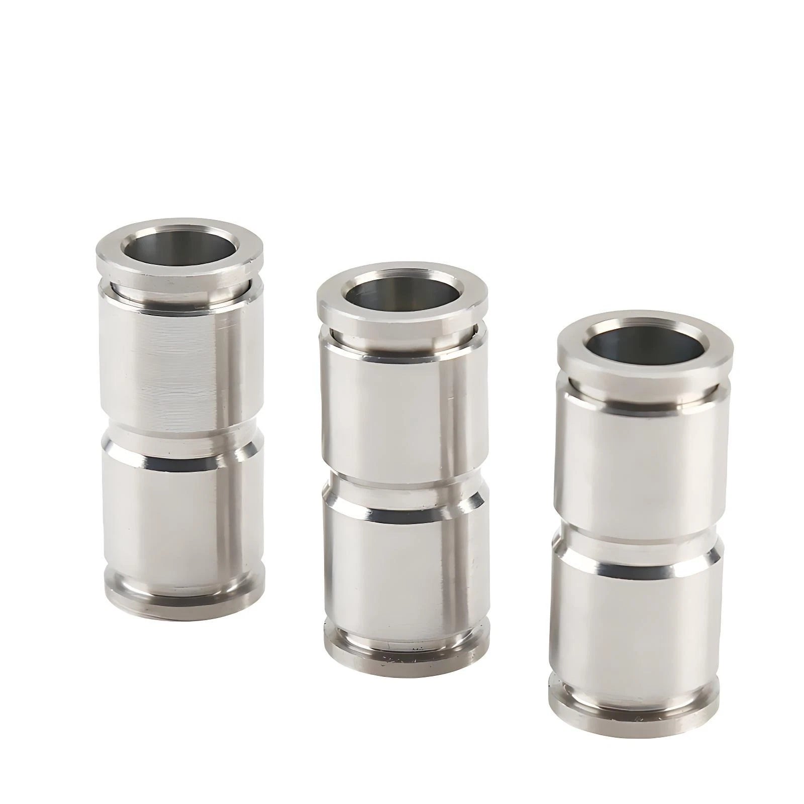 Stainless Steel Pneumatic Straight Push-to-Connect Hose Fitting | Inline Air Tube Connector