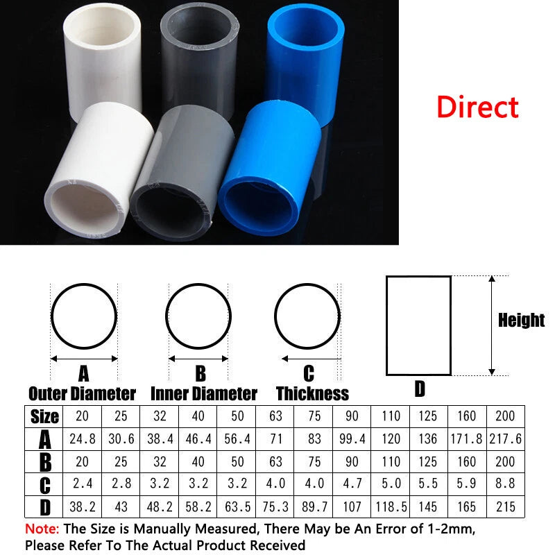 PVC 3 4 5 6-Way Elbow Connector Direct Pipe Fittings 20-110mm White Blue Grey